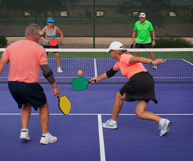Pickleball Action - Mixed Doubles Play